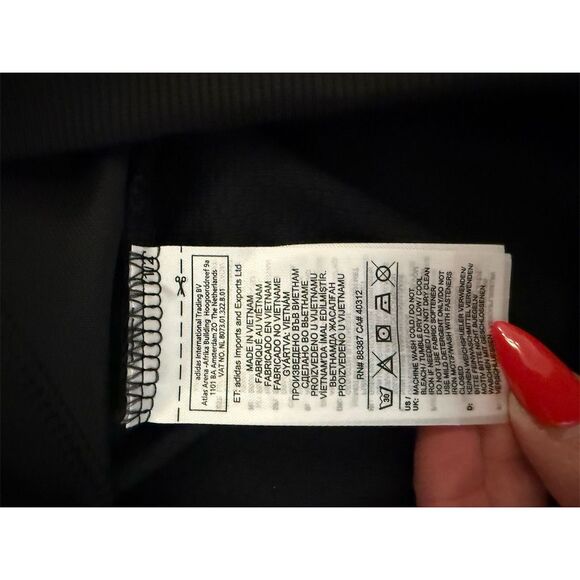 Adidas women’s M Black Varsity Track Jacket Snap Button Casual - Picture 3 of 9